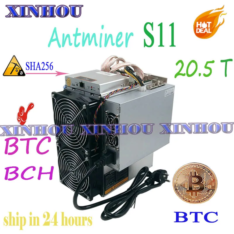 

Used Antminer S11 20.5T 16nm asic SHA256 BTC BCH Miner Better Than S9 S17e T15 T9 Z11 WhatsMiner M20s M3 Innosilicon T2T baikal