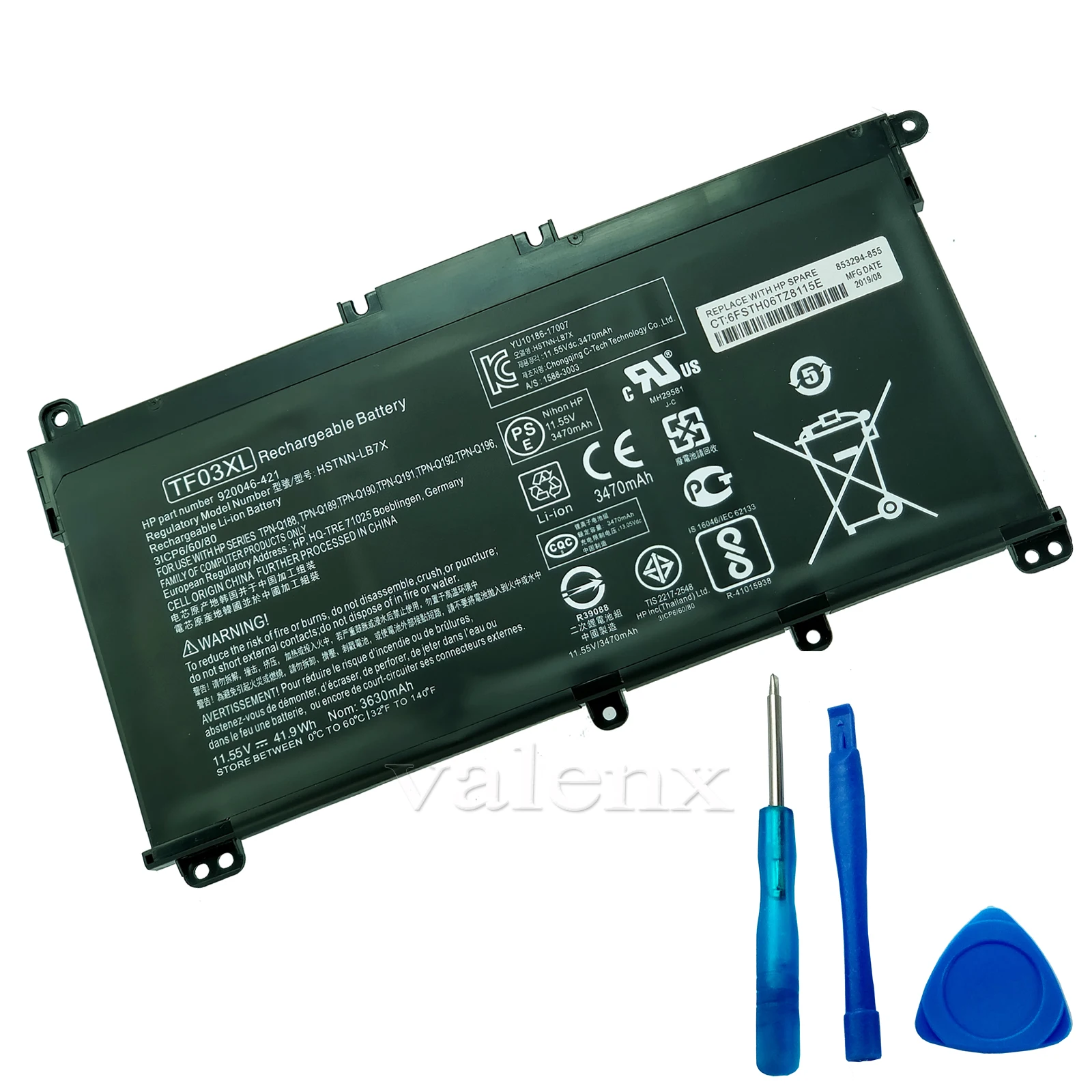 TF03XL TF03 Battery For HP Pavilion 15-CC 14-bf033TX 14-bf108TX 14-bf008TU HSTNN-UB7J TPN-Q188 TPN-Q189 TPN-Q190 Q191  920070-85