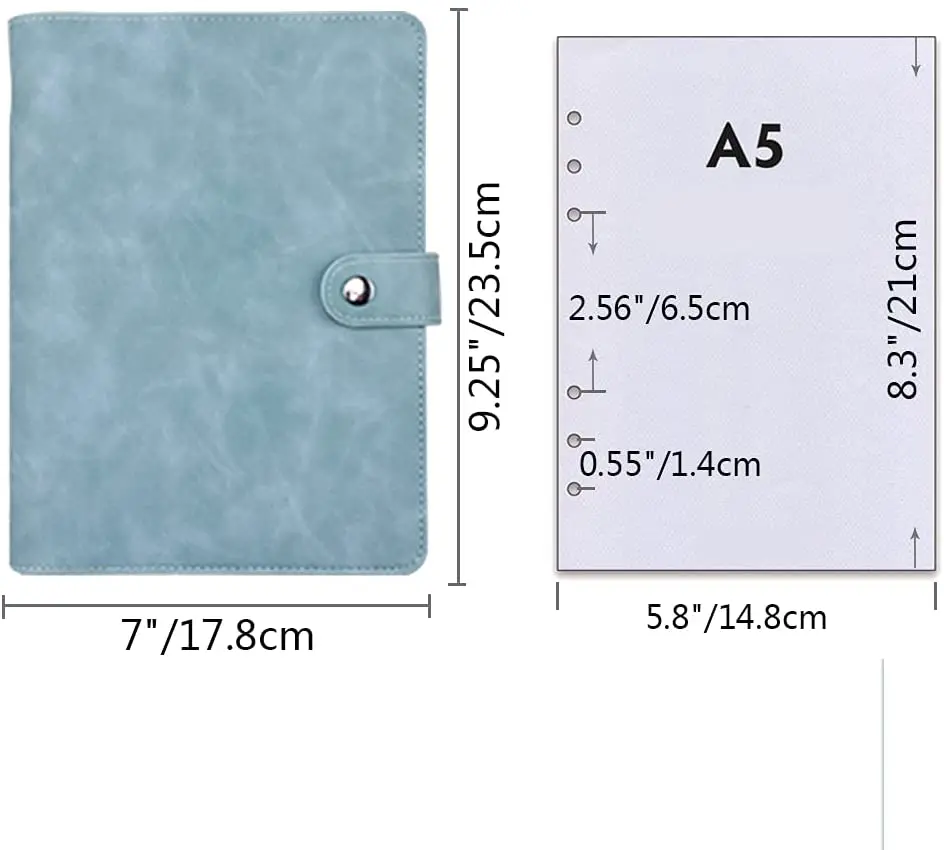 A5 Pu Lederen Bindmiddel Cover, hervulbare 6 Ring Notebook Voor A5 Filler Papier Persoonlijke Planning Bindmiddel Met Magnetische Gesp Sluiting