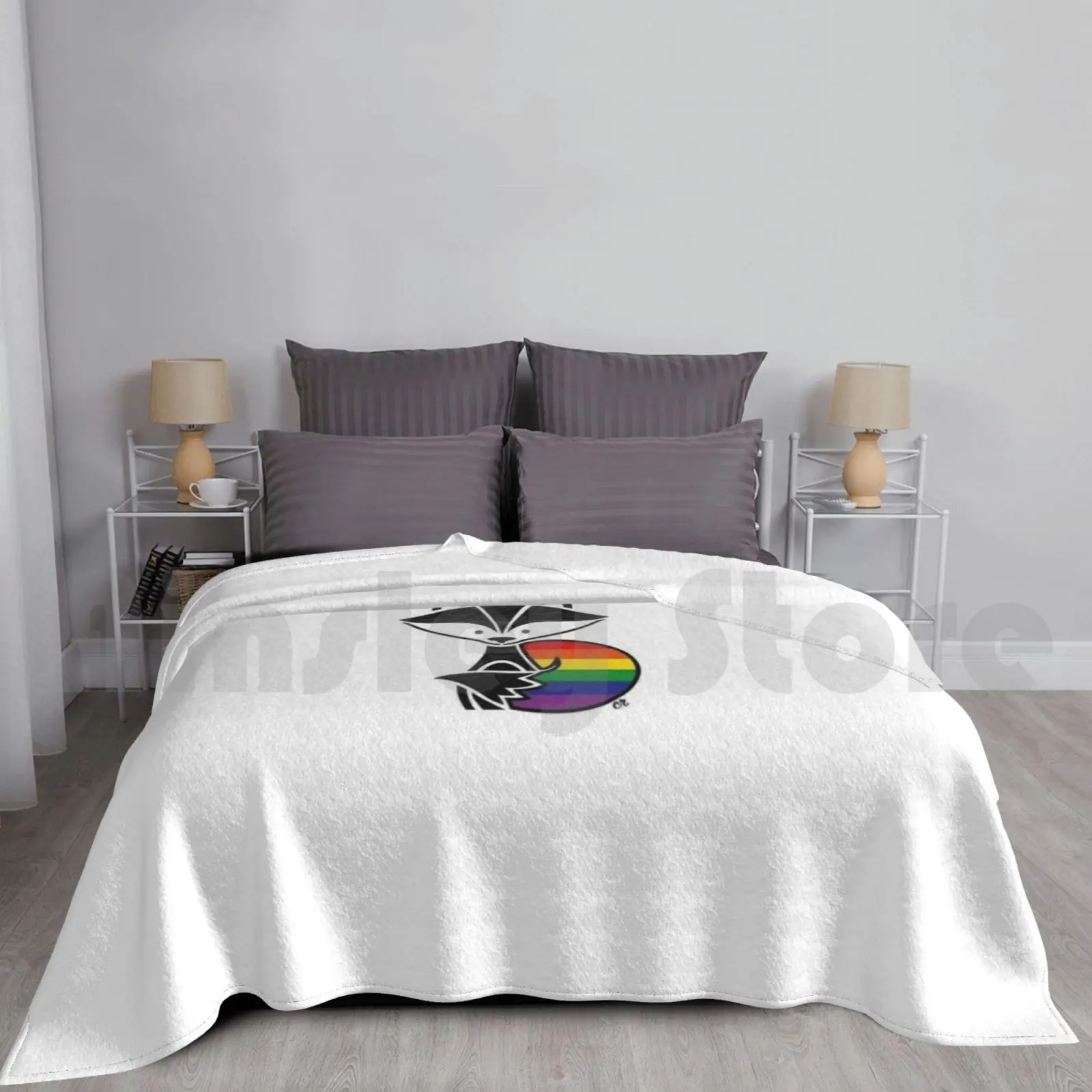 

Pride Fox Blanket Fashion Custom Pride Fox Rainbow