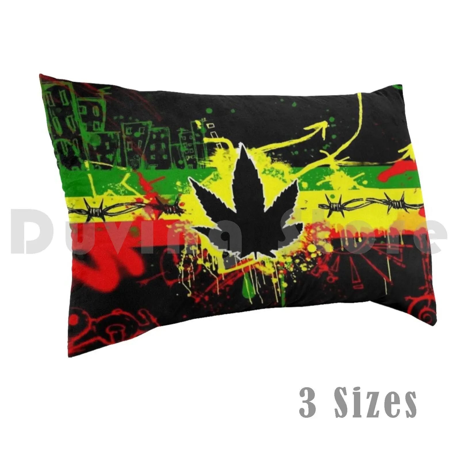 

Pillowcase Rasta 2158 Rasta Weed Jamaica Festival Music Reggae Rasta Man