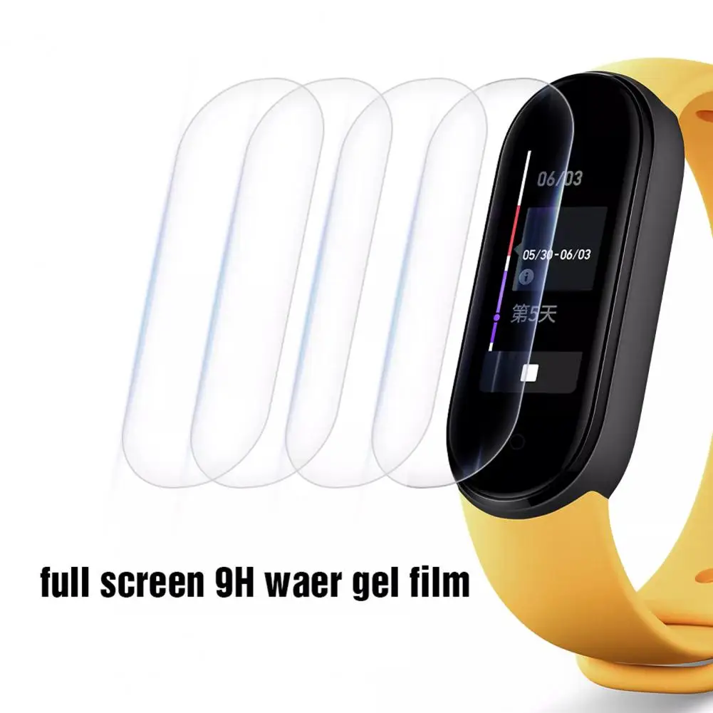 3 Stuks Horloge Beschermende Film Hoge Schermgevoeligheid Zelfadhesie Horloge Schermbeschermer Voor Mi Band 4/5/6