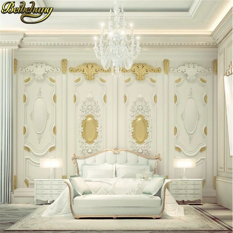 

Custom Mural Wallpaper 3D Wall Painting Living Room TV Sofa Bedroom Relief plaster carved Jane art Wall Papers home decorations