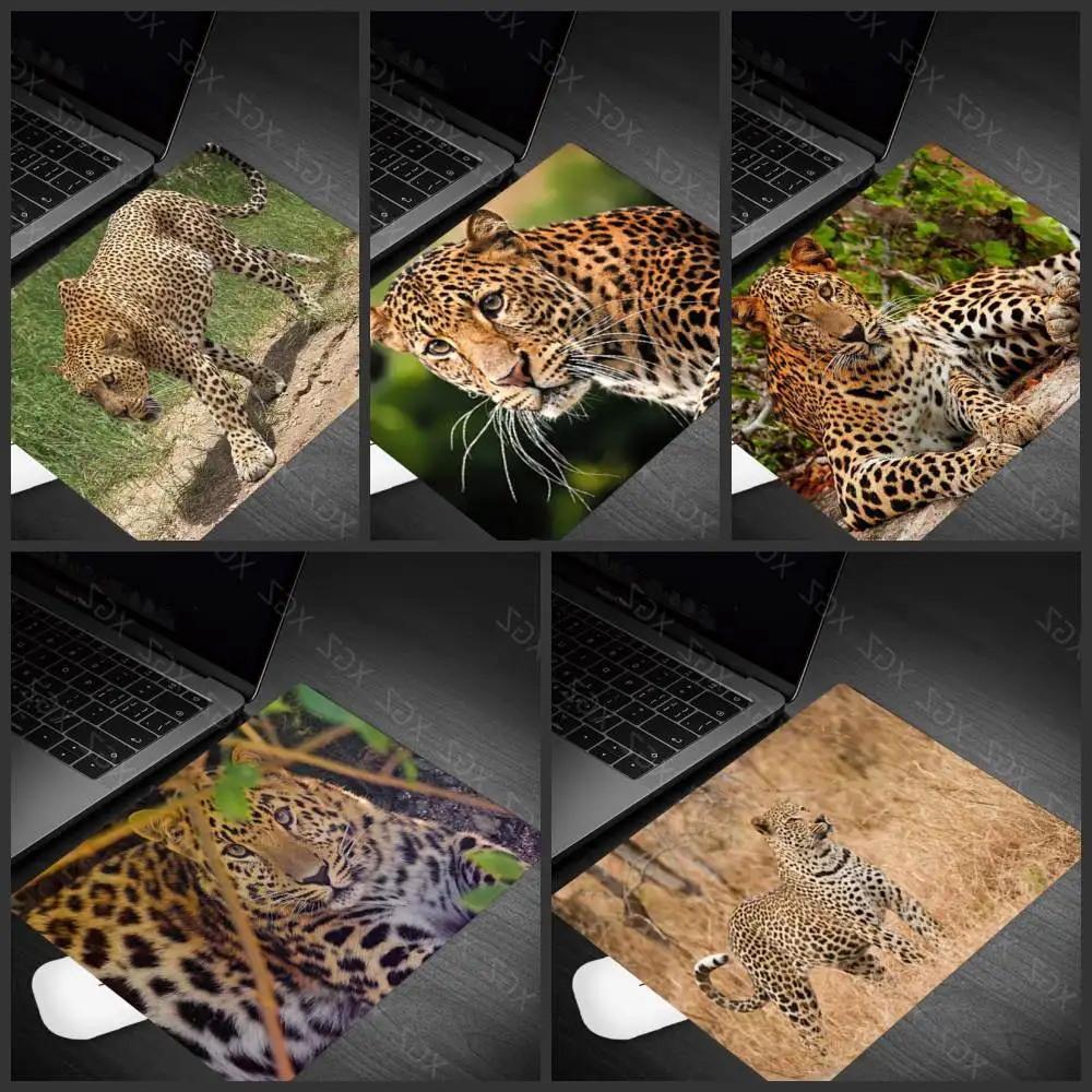 Yzuoan-mousepad com estampa de leopardo para computador, tamanho pequeno, resistente a sujeira, 180x220mm, para teclado gamer