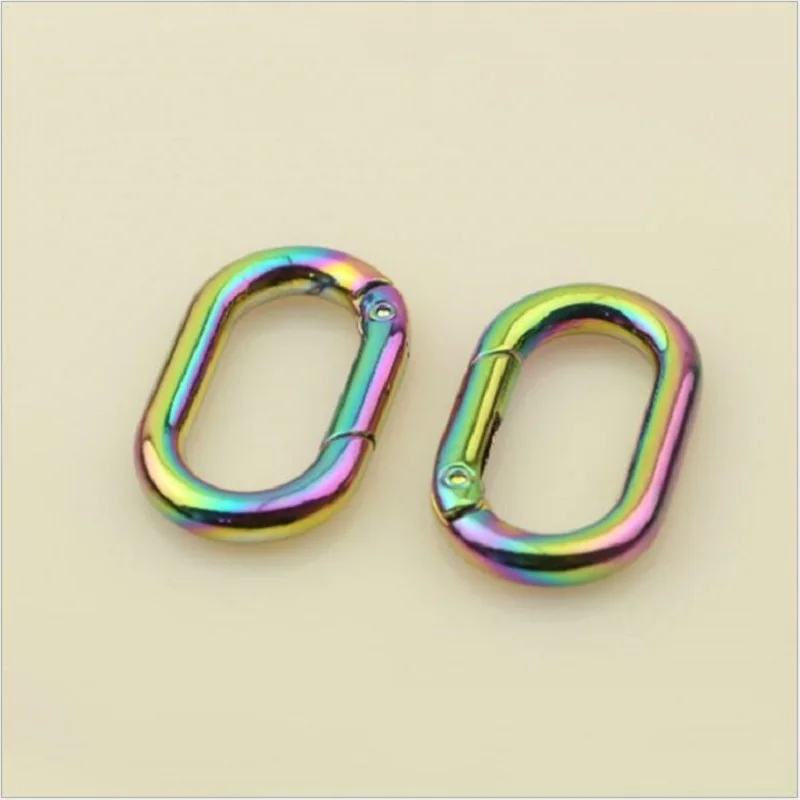 10pcs/lot new luggage and handbag accessories seven color oval spring ring with 2.5 cm inner length