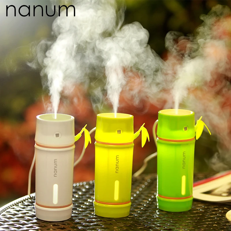 New Cool Mist Bamboo Humidifier Ultrasonic Mini USB Fogger LED Purifier Aromatherapy Essential Oil Diffuser Car air freshener