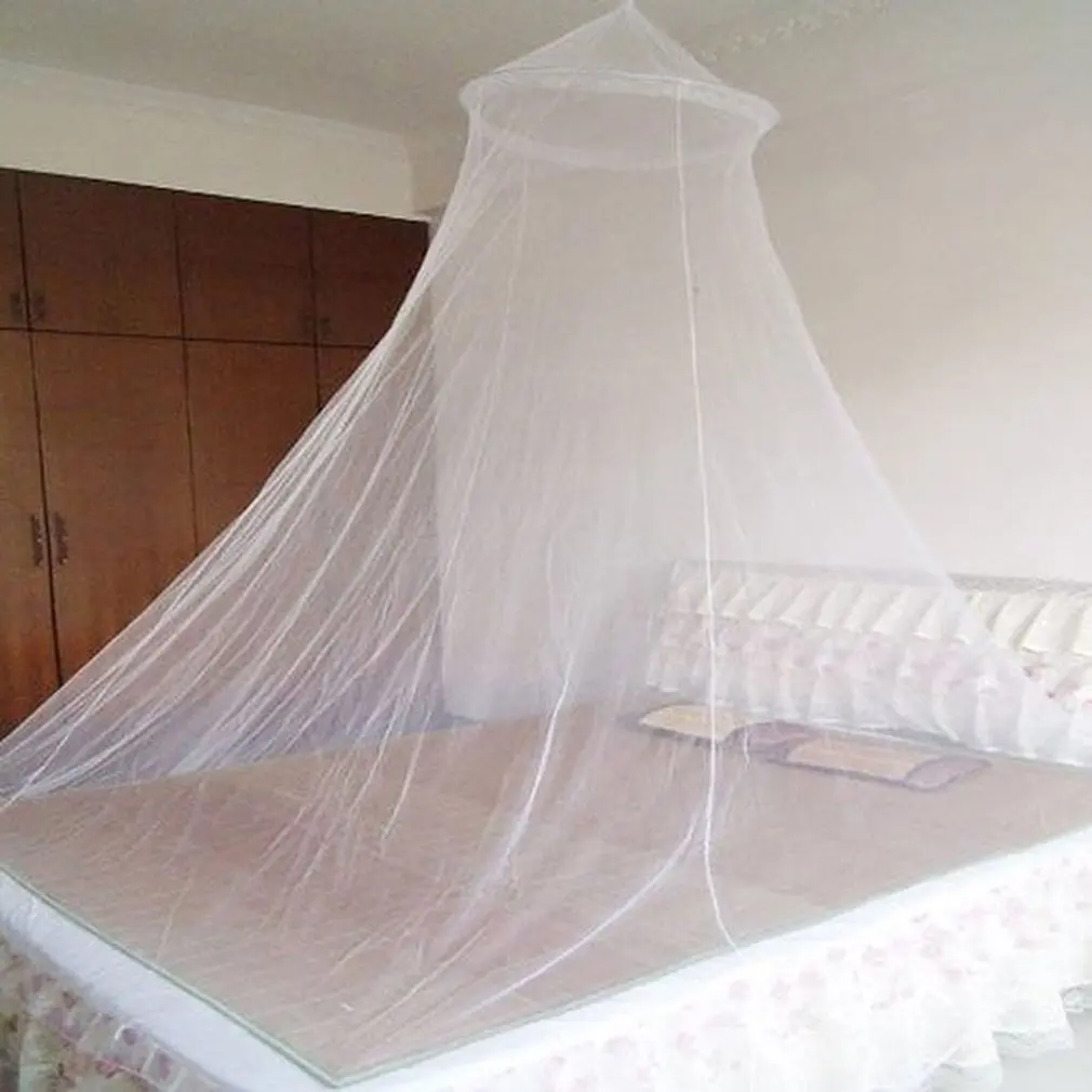 Outdoor Summer Round Lace Insect Bed Canopy Netting Curtain Polyester Mesh Fabric Home Textile Elegant Hung Dome Mosquito Net