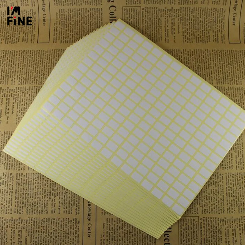 Plain Small White Sticky Labels Price Stickers Tags 10x20mm 9x16mm 16x28mm 25x100mm 28x40mm Blank Self Adhesive