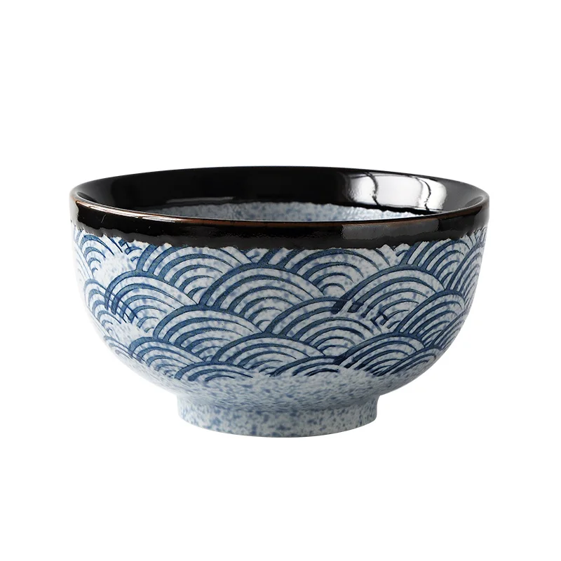 1PCS ANTOWALL Japanese Style Retro Ceramic Noodle Soup Bowl Rice Bowl Large Size Bowl Restaurant use Bowl