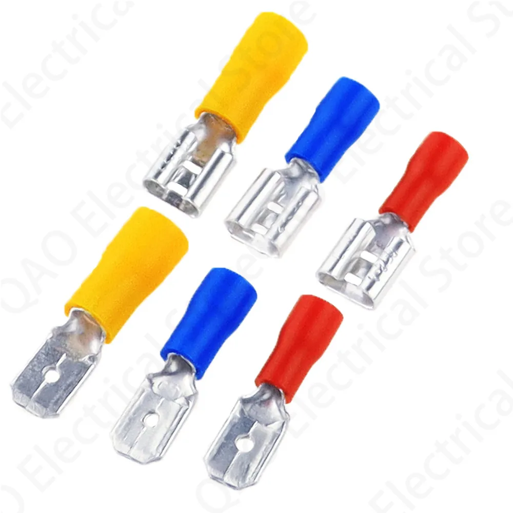 10pcs Female+Male FDD MDD Female male Insulated Electrical Crimp Terminal for 1.5-2.5mm2 Cable Wire Connector