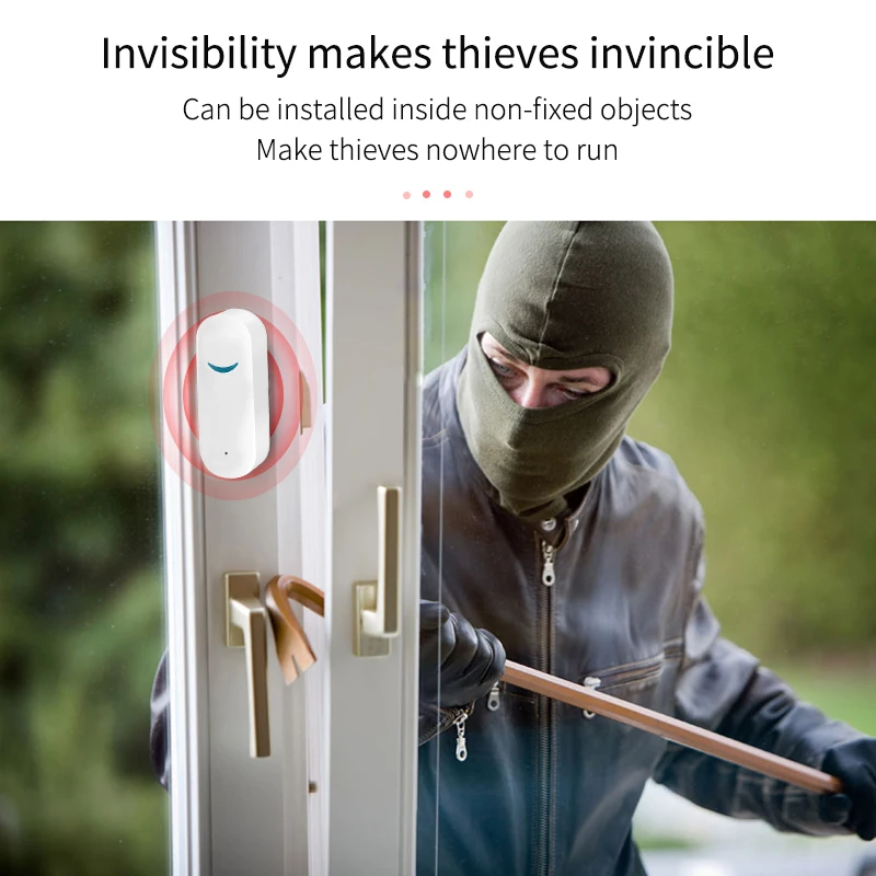 チュウヤ無線lanドア窓センサーアプリオープン/クローズ検出器通知アラートスマートホームセキュリティ