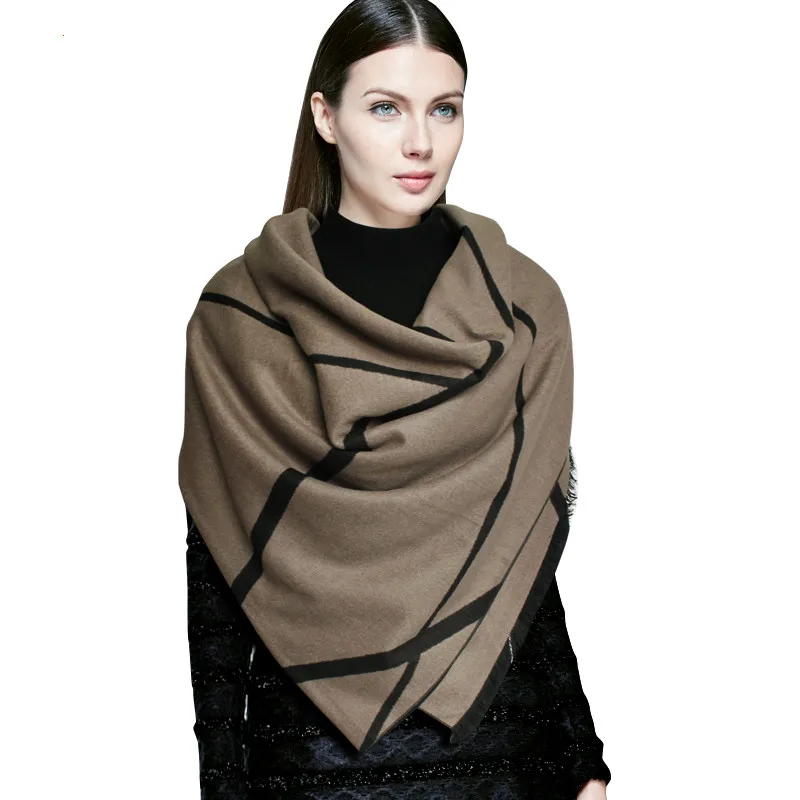 Chinese Hand Long Brushed Shawl European and American Two-Color Double-Sided Mulberry Silk Scarf Dual-Purpose Women's Gift