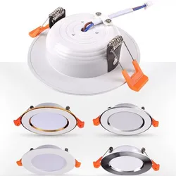 Ściemnialne LED typu Downlight światło Tri-tone 110/220V Spot 5W 7W 9W 12W 15W wpuszczone W oświetlenie sufitowe LED lekki ciepły biała lampa