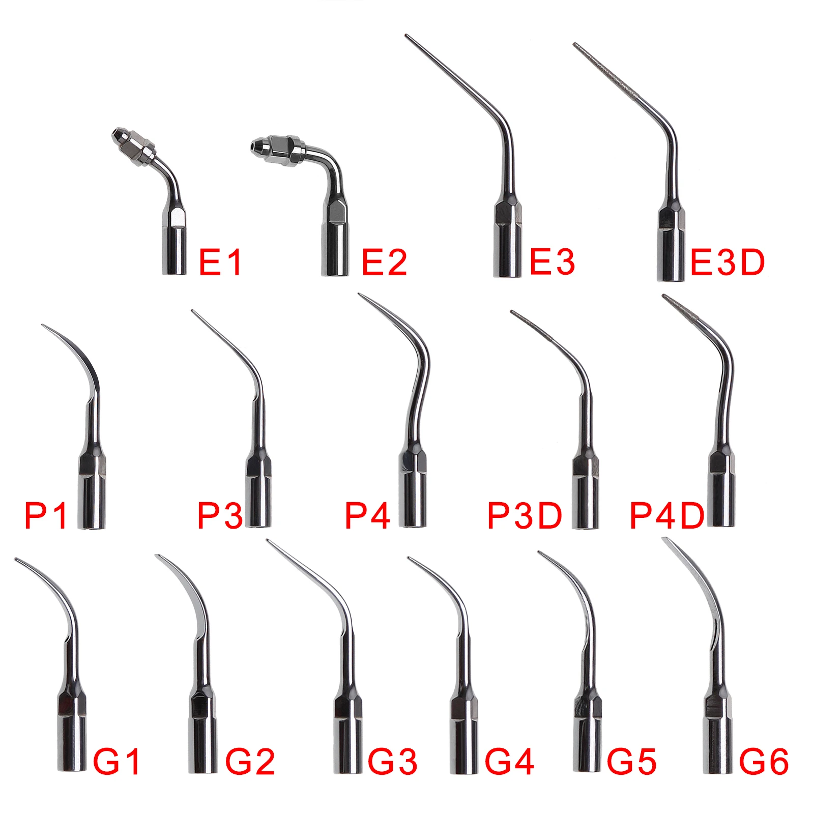 5PCS Dental Scaler Ultrasonic Tips Compatible with EMS & Woodpecker CE Certification 15 Types