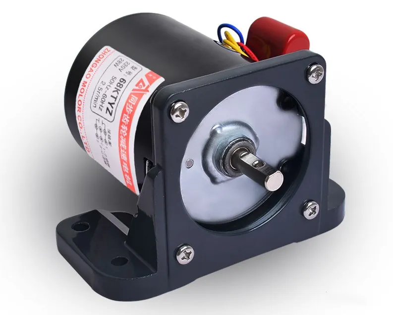 220V gear reduction motor AC permanent magnet synchronous motor with mounting base 68KTYZ