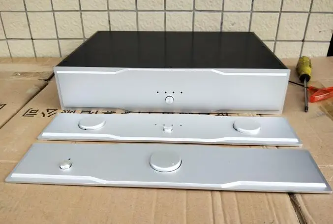 All aluminum amplifier chassis / Preamplifier case / AMP Enclosure / DIY box (430 *90*308mm)