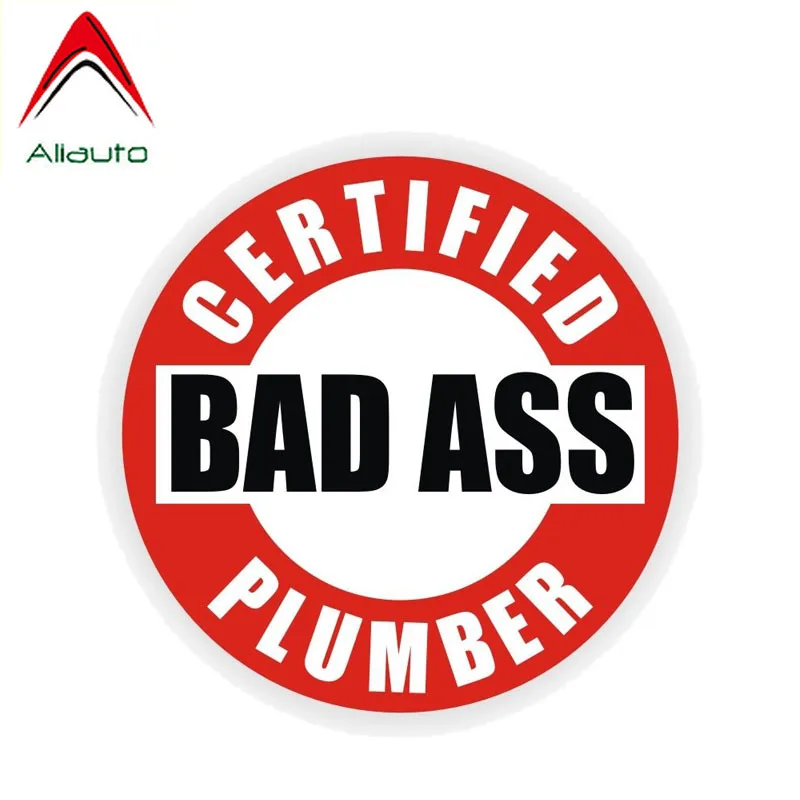 

Наклейка на автомобиль Aliauto, забавная, сертифицированная, Плохая Задница, сантехник, жесткая шляпа, аксессуары, наклейка из ПВХ для VW T5, Jeep Renegade, Turk, VW T4,15 см х 15 см