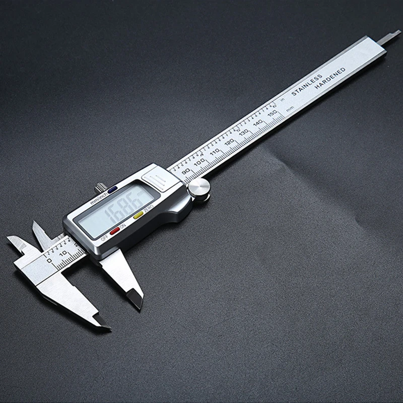 Digital Caliper Stainless Steel Electronic Digital Vernier Calipers 6Inch 0-150mm Metal Micrometer Measuring Tool Caliper Gauges