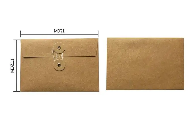 Vintage Buckled Kraft Paper Blank Paper Envelope Wedding Invitation Envelope/gift Envelope/thick Postcard Wholesale