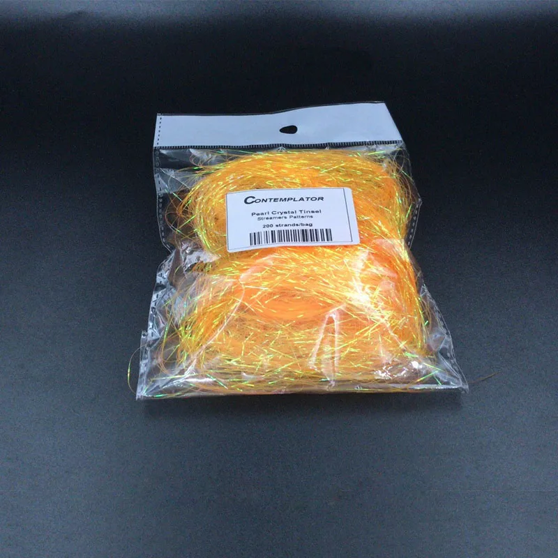 CONTEMPLATOR new 7colors Sparkle Flash Tinsel streamers fly fishing materials fly tying flat mylar pearl tinsel flashback nymphs
