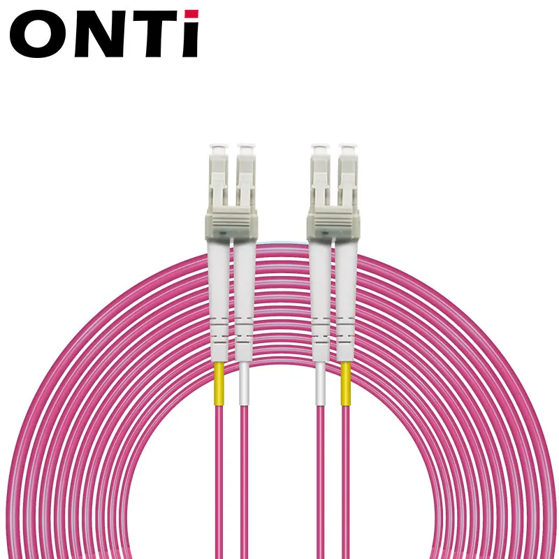 ONTi-cable de conexión de fibra óptica OM4, 10 Gigabit multimodo, 1-100m, 50/125, 2,00mm, 10/40/100Gbps, 2 núcleos, doble puente de fibra Pigtail