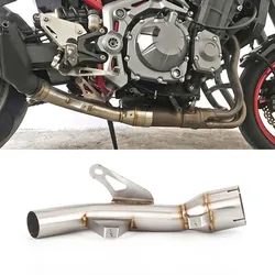 Decat Eliminator Down Exhaust Pipe for Kawasaki Z900 Z 900 2017 2018 2019 Stainless Steel De-cat Mid Pipe Motorcycle Muffler