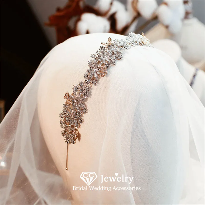 

CC ободки для волос женские свадебные аксессуары свадебная корона обручальные украшения романтический обруч для волос цветок в форме бабочки головной убор HS94