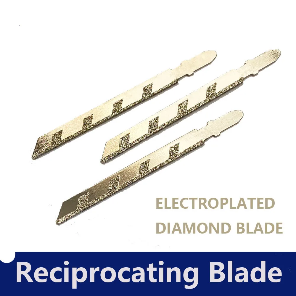 

10pcs 100mm 4'' Diamond Jig Saw Blades Side Edge with T-shank for Granite Cutting Masonry Tiling