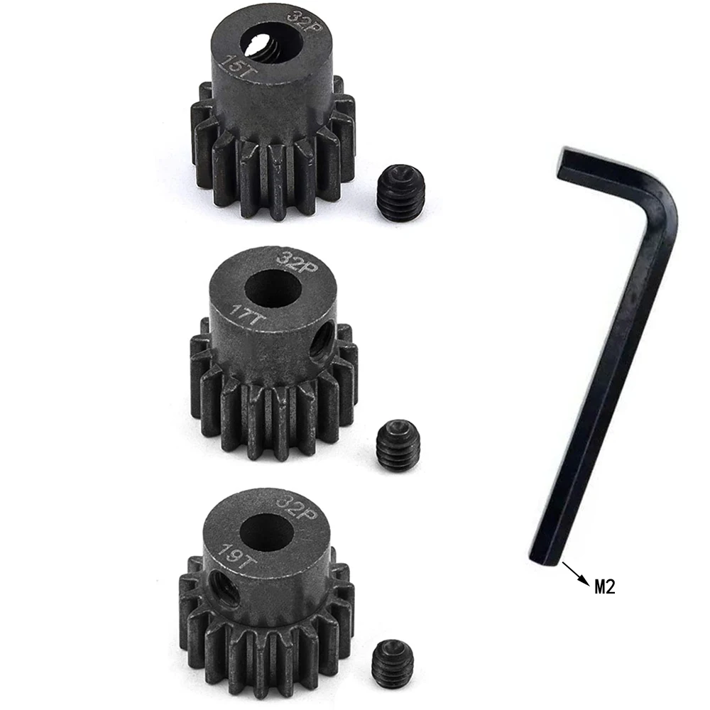 

Steel 15T 17T 19T Pinion 32 Pitch Spur Gear for 1/10 RC Traxxas Slash 4x4 VXL Rally VXL Stampede 4x4 VXL Rustler E-Revo T-Maxx