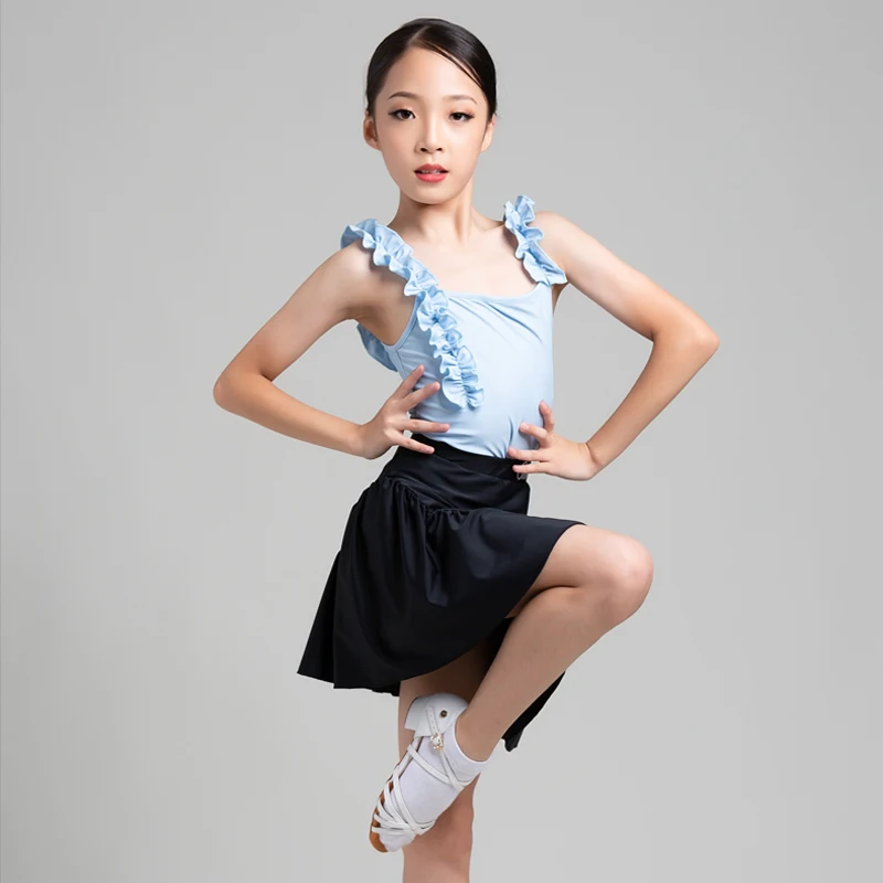 

Latin Dance Tops Girls Fairy Tap Dancewear Ballroom Practice Wear Performance Costume Samba Dance Outfit Designer Clothes DL8543