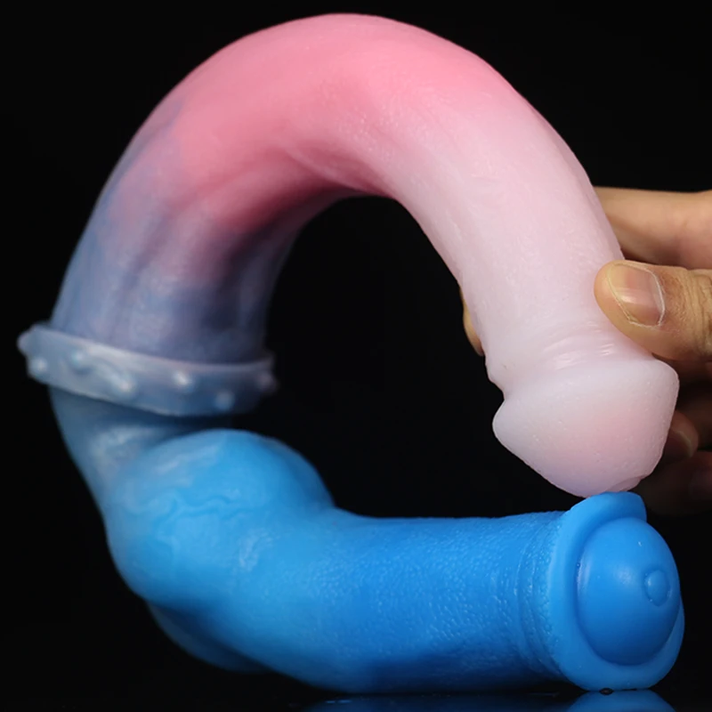 LUUK Super Long Double Head Horse Dick Huge Kont Dildo Soft Liquid Silicone Anal Plug Sex Toys For Women Lesbian Products