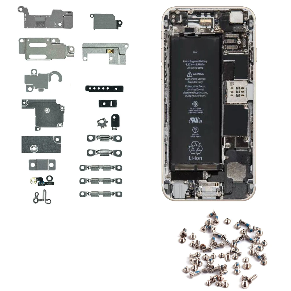 Complete Metal Bracket Full Screw Set Inner Heat Shields Holding Parts For iPhone 6G 6s 6 Plus 6sPlus