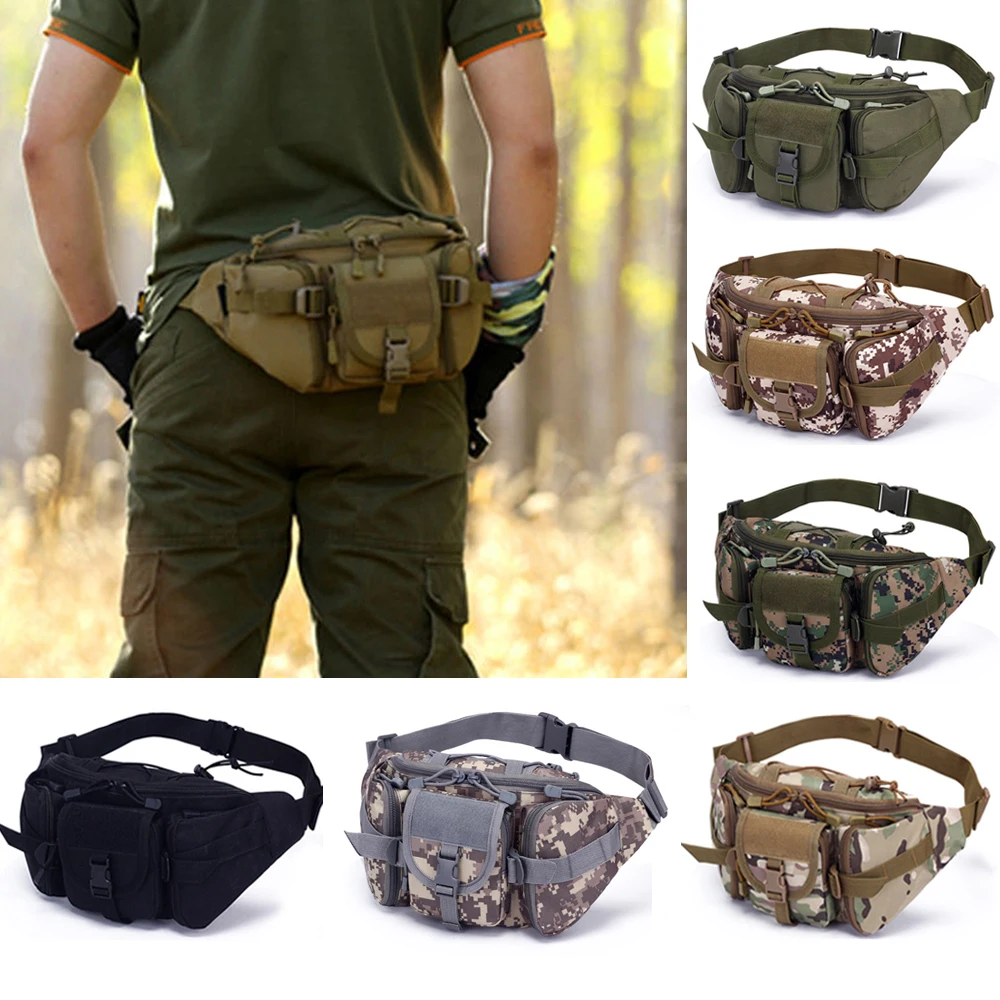 

Utility Tactical Waist Pack Outdoor Bag Pouch Military Camping Hiking Waist Water Bottle Belt Bag Camouflage Waist Pack