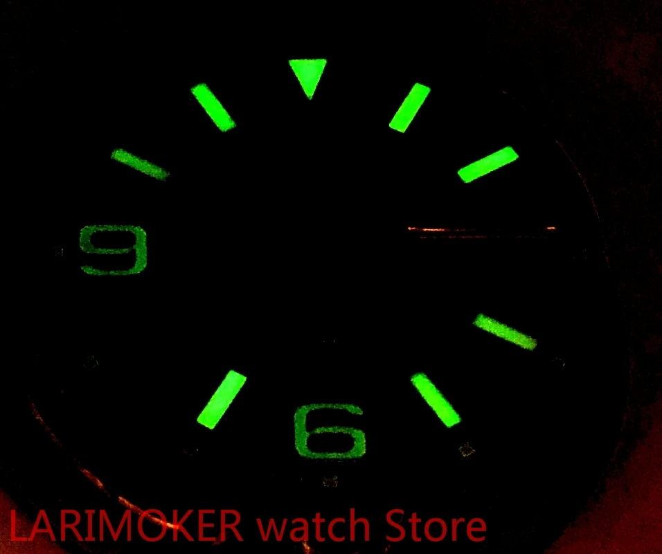 BLIGER 29mm tarcza podwójna data zielona Luminous dla NH36 zegarek z czujnikiem ruchu części czarna tarcza