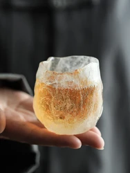 Handmade Japanese Tea Ceremony Cup Ice Floc Color Glaze Freeze Burn Kungfu Tea Cup Master Single Tearoom Drink Tool