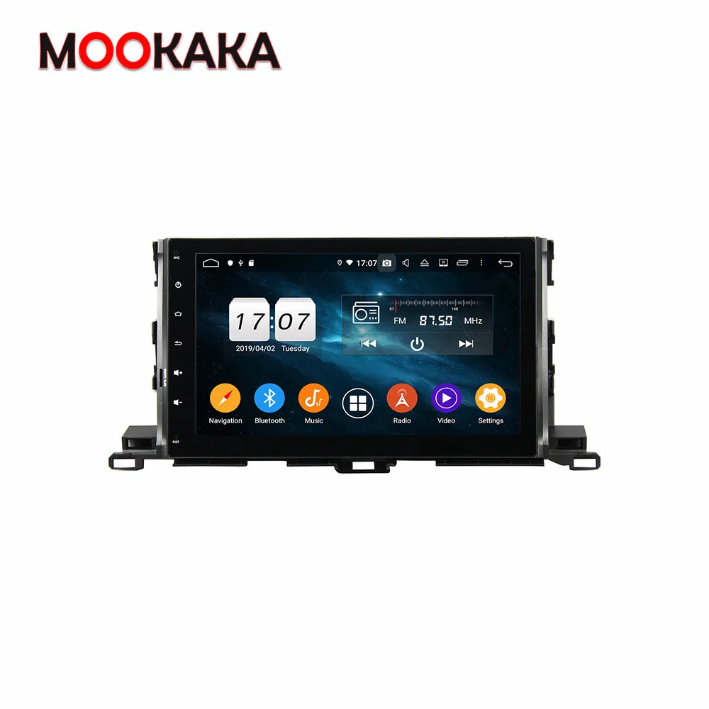 PX6 Android 10.0 4+128G Screen Car Multimedia Player for Toyota Highlander 2015-2017 GPS Navigation Auto Radio Stereo Head Unit