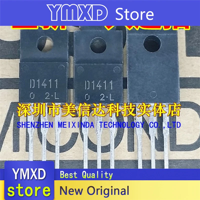 10pcs/lot New Original D1411 2SD1411 7a100v TO-220F straight In Stock