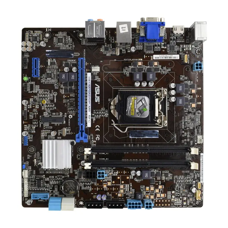 ASUS H81/M70AD/DP_MB Intel H81 Motherboard LGA 1150 Socket Support DDR3 RAM Memory HDMI DVI SATA PCI-E X16 Slot Used Main Board