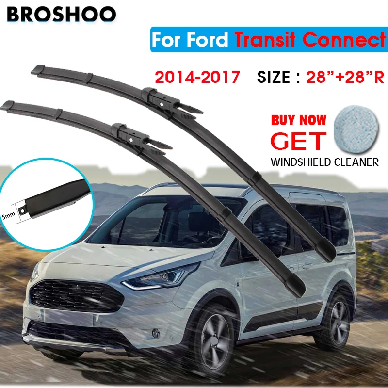 

Car Wiper Blade For Ford Transit Connect 28"+28"R2014-2017Auto Windscreen Windshield Wipers Blades Window Wash Fit Pinch Tab Arm