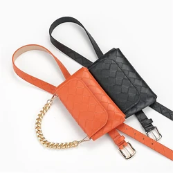 Zciti Fashion personalizuj mini-łańcuch talii kolor torby dla kobiet Fanny pakiety dla fajne dziewczyny PU skóra Crossbody na ramię saszetka do paska