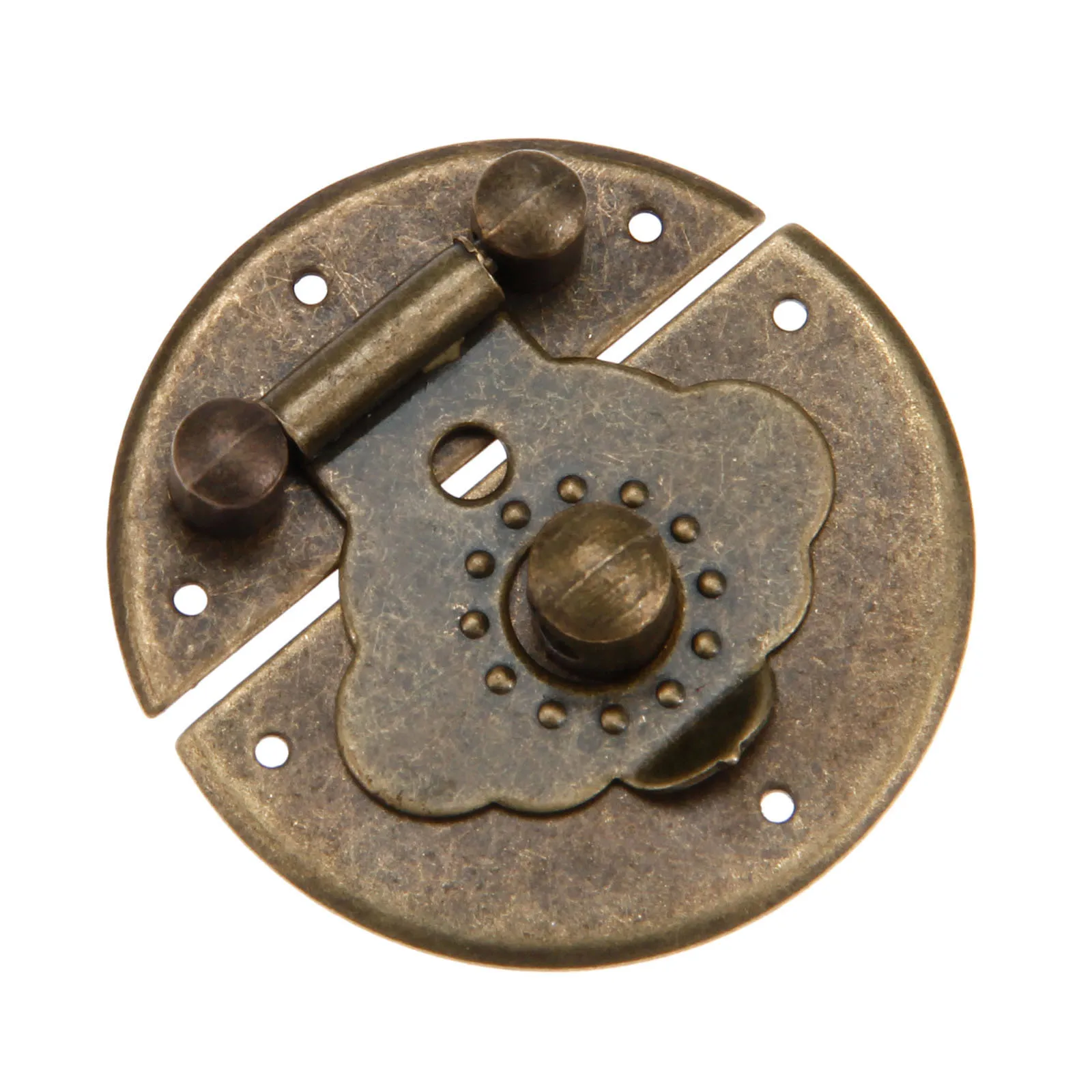 DRELD-골동품 청동 상자 가방 라운드 토글 래치 걸쇠 버클 나무 상자 잠금 빈티지 가구 하드웨어, 1 개