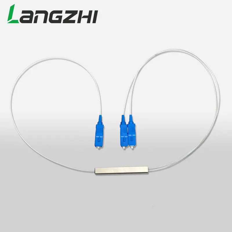 10 PCS/Bag SC-UPC MINI PLC 1X2 Single Mode Fiber Optical Splitter FTTH PLC Steel Tube Type SC-UPC 1x2 PLC Optical Fiber Splitter