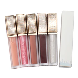 Lip Gloss Private Label Diamond Tube Glitter Shiny Cosmetics Makeup Lipgloss Base Gel Vegan Liquid Lipsticks Wholesale Bulk