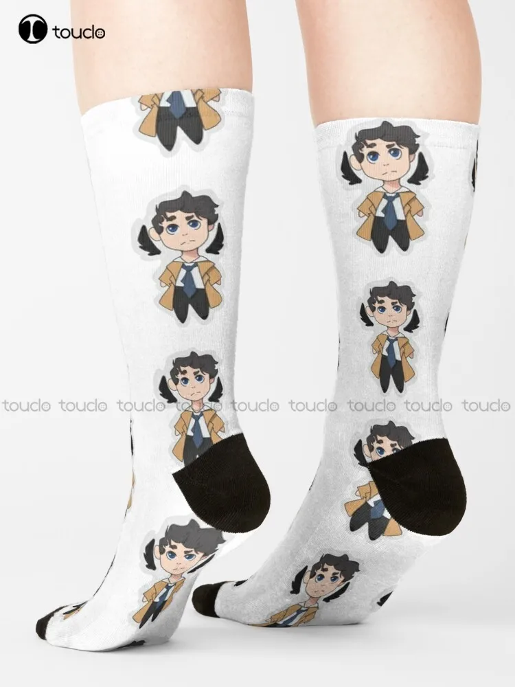 Castiel Castiel Cas Cass Supernatural Dean Destiel Socks Black Socks For Women Personalized Custom Unisex Adult Teen Youth Socks