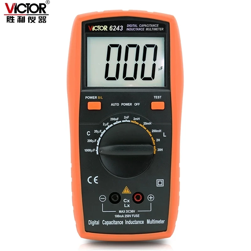 VICTOR 6243 VC6243Capacitance Resistance Inductance Tester Meter Digital LCR Meter Ohmmeter Multimeter