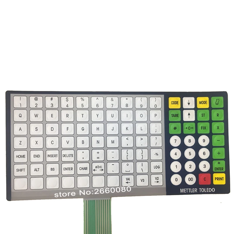 bCom Keyboard for Mettler Toledo bCom Label Balance English Version Key Sheet and Internal Circuitry