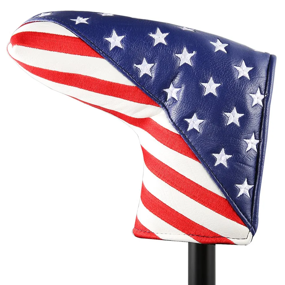 Golf Stars and Stripes Golf Putter Club Head Cover Headcover (for Blade Putter