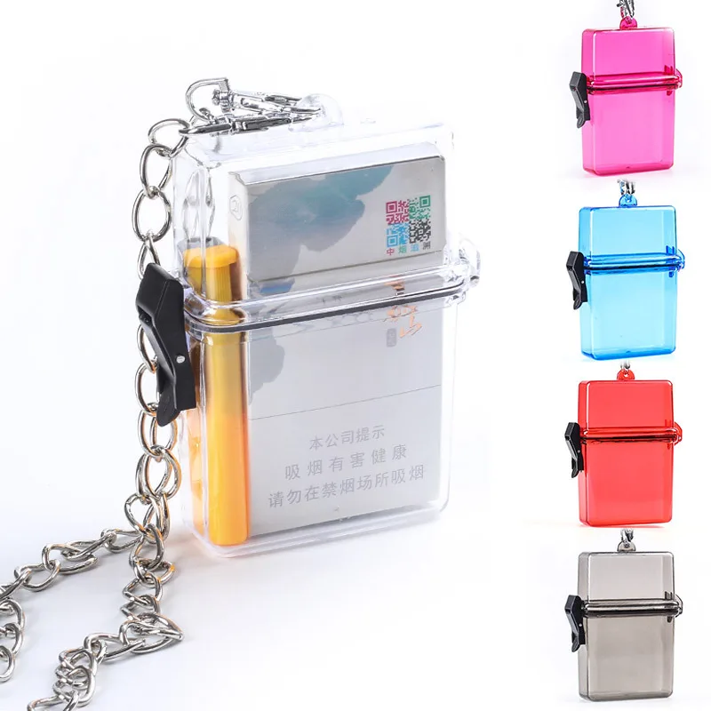 Cigarette case ins wind pendant trendy fashion transparent cigarette case sealed moisture-proof pressure-proof cigarette bag