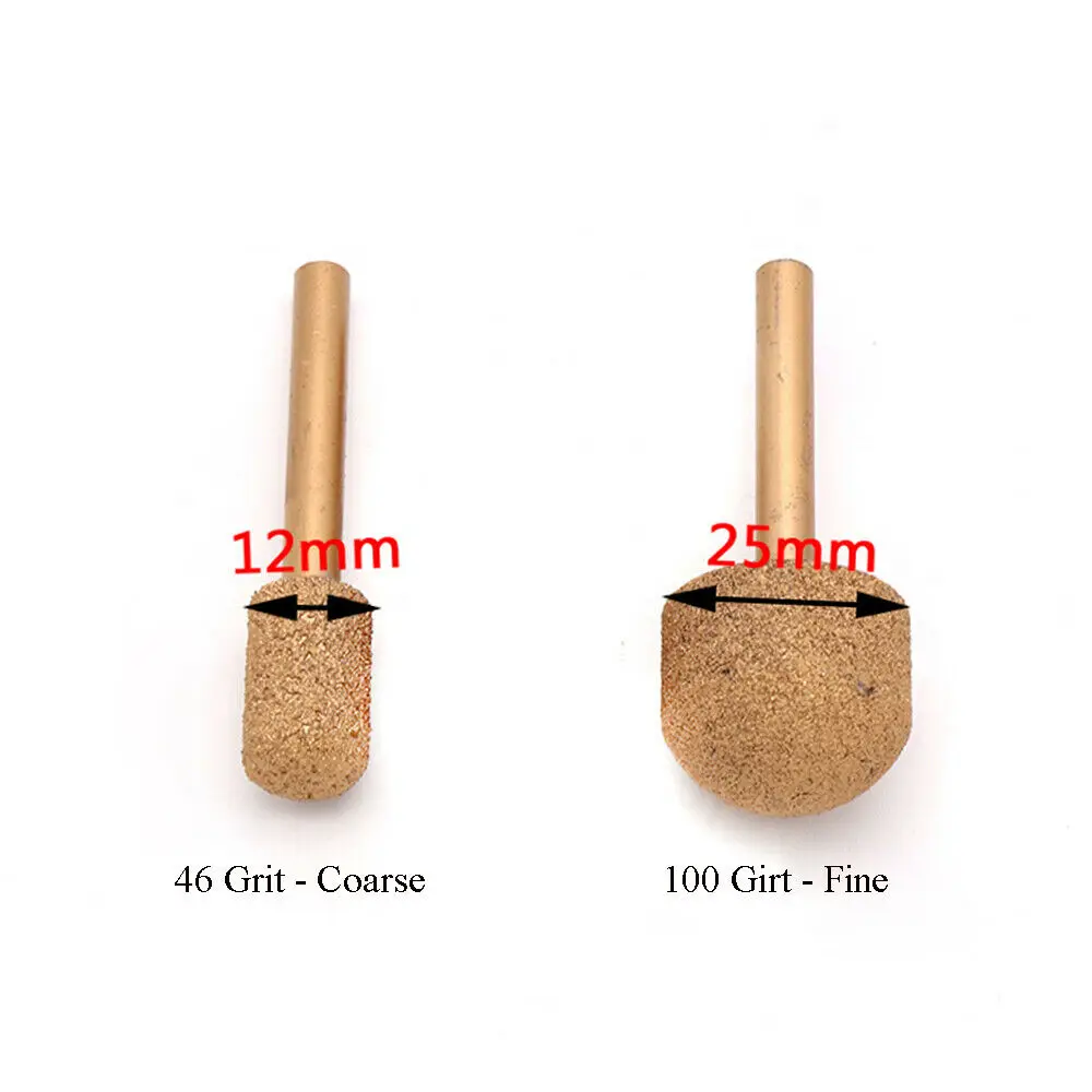 12-20Mm Brazing Diamond Burr บดแกะสลัก Bit 6Mm Shank เจาะ46 100กรวด