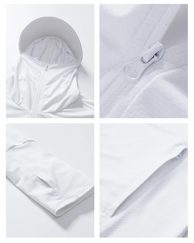 TRVLWEGO Sommer Frauen Männer Angeln Hemd UV Proof Mantel Schnell Trocknend Dünne Sonnencreme UPF50 + Outwear Mit Kapuze Radfahren Strand Kleidung – Detail 12